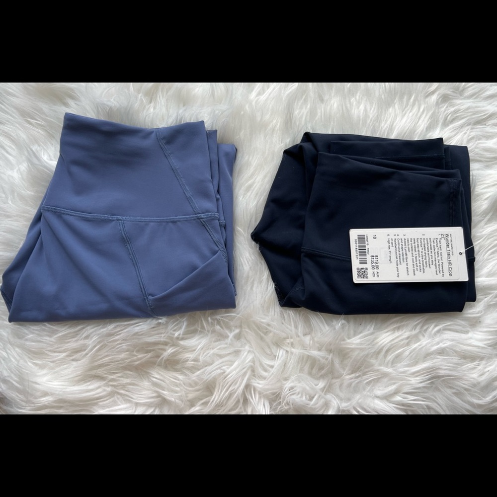 Nwt/nwot Lululemon wunder trains bundle of 2 in sz 10